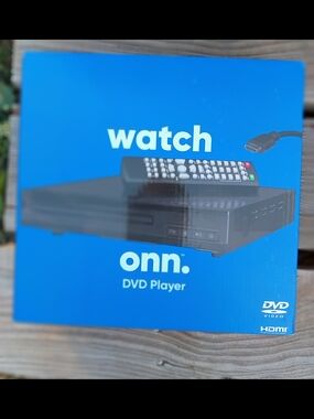 onn. Black DVD Player with Remote and HDMI Output